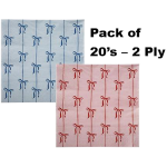 Serviettes, 2 Ply - 33cm - Bows